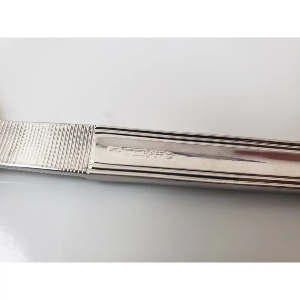Pfaltzgraff CROSSROADS Glossy Stainless Flatware Hostess Salad 4 Serving Pieces